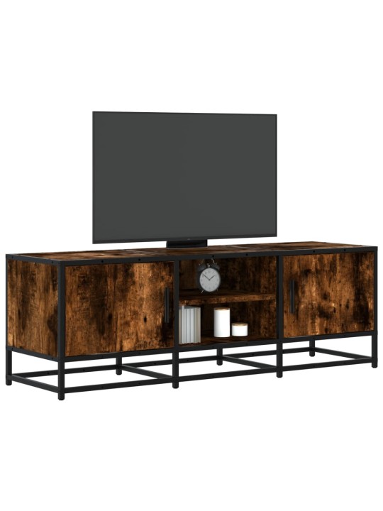 Tv skříňka kouřový dub 120 x 35 x 41 cm kompozitní dřevo a kov