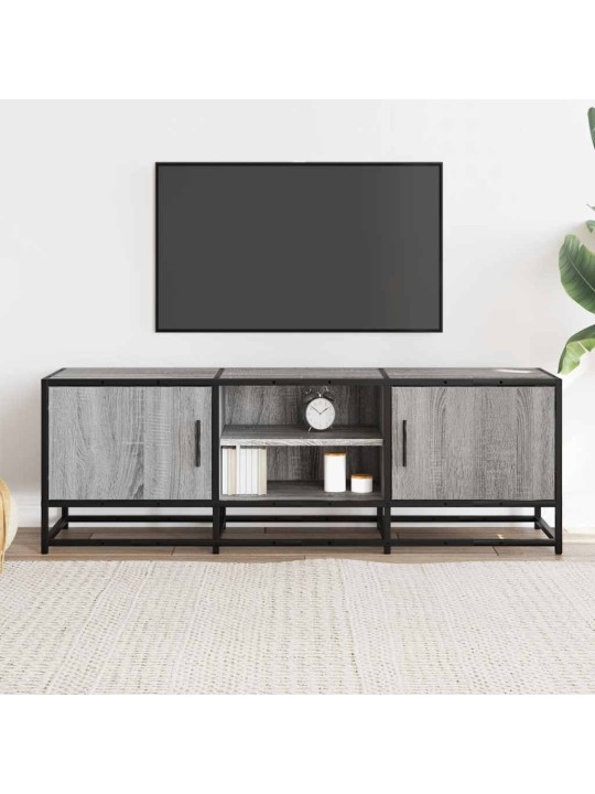 Tv skříňka šedá sonoma 120 x 35 x 41 cm kompozitní dřevo a kov
