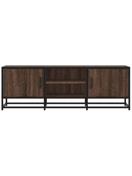 Tv skříňka hnědý dub 120 x 35 x 41 cm kompozitní dřevo a kov