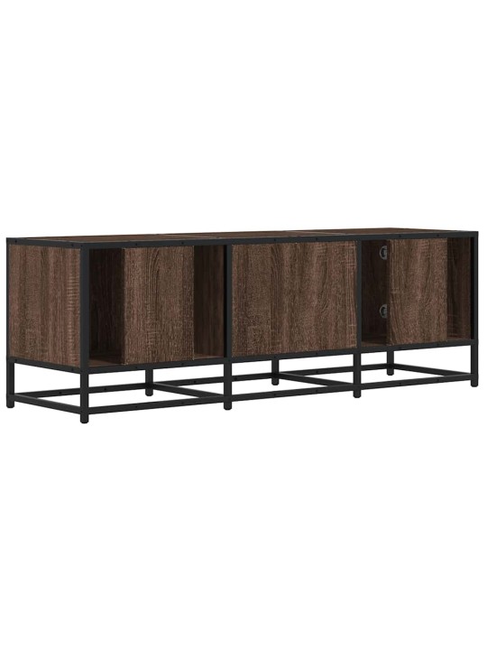 Tv skříňka hnědý dub 120 x 35 x 41 cm kompozitní dřevo a kov
