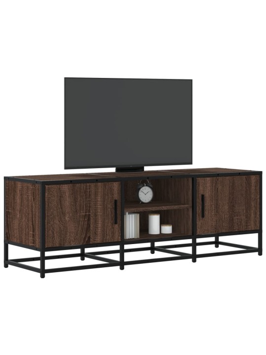 Tv skříňka hnědý dub 120 x 35 x 41 cm kompozitní dřevo a kov