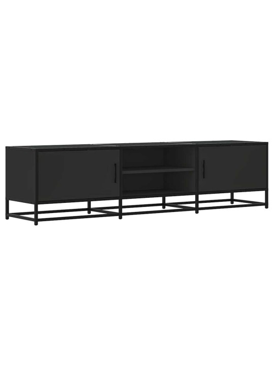 Tv skříňka černá 160 x 35 x 41 cm kompozitní dřevo a kov