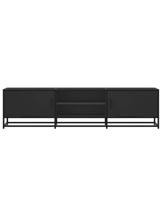Tv skříňka černá 160 x 35 x 41 cm kompozitní dřevo a kov