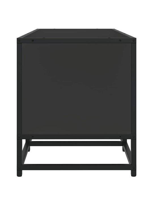 Tv skříňka černá 160 x 35 x 41 cm kompozitní dřevo a kov