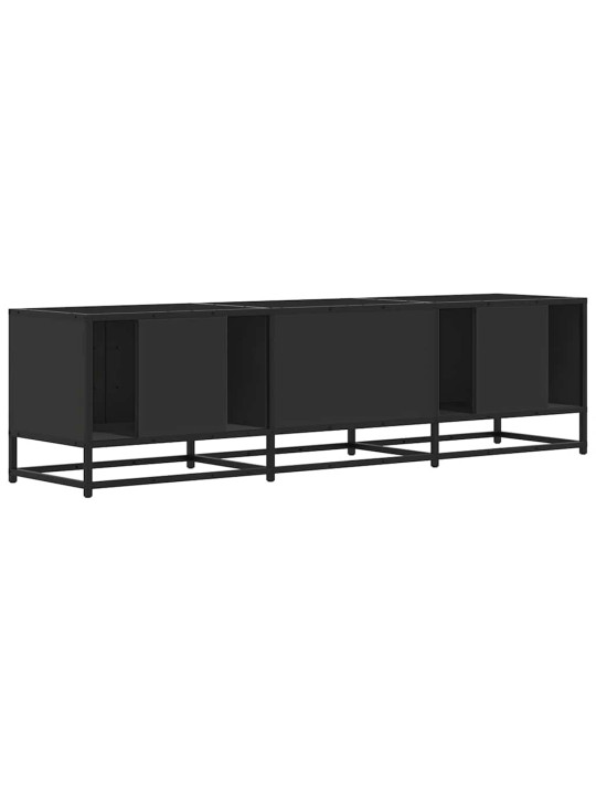 Tv skříňka černá 160 x 35 x 41 cm kompozitní dřevo a kov