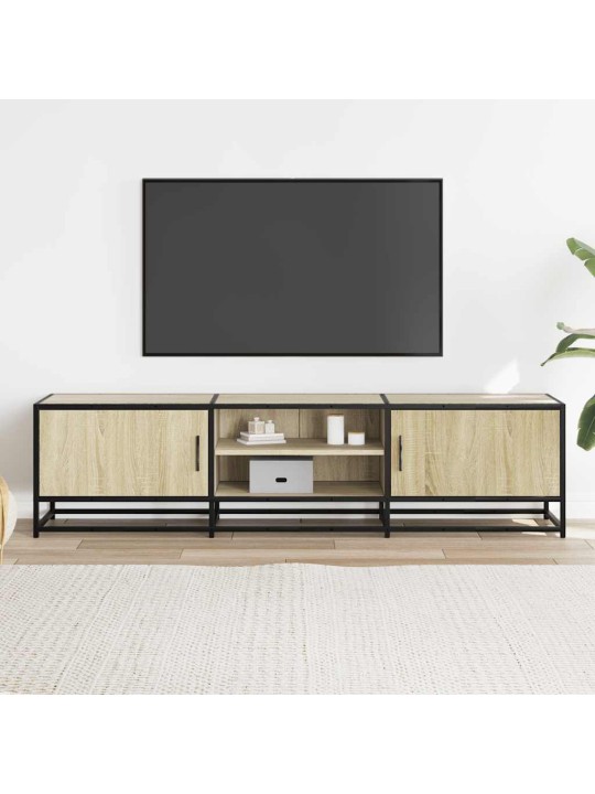Tv skříňka dub sonoma 160 x 35 x 41 cm kompozitní dřevo a kov