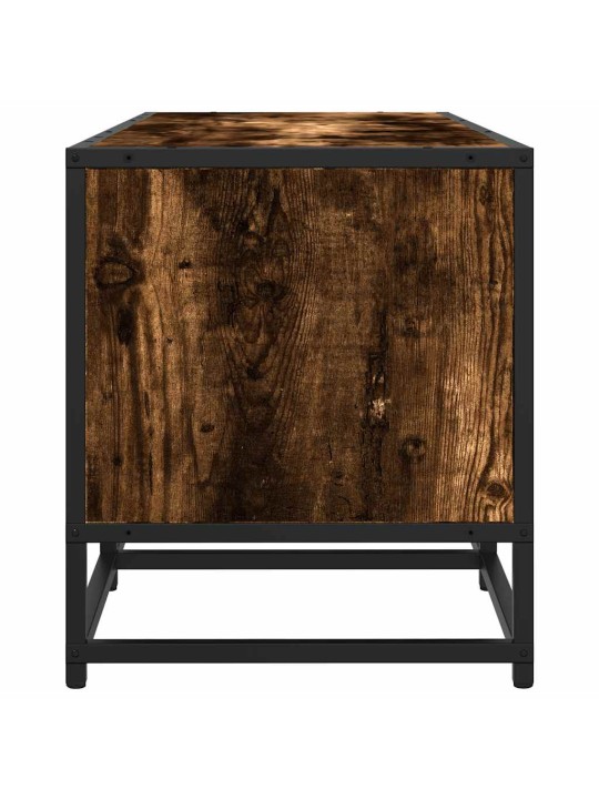 Tv skříňka kouřový dub 160 x 35 x 41 cm kompozitní dřevo a kov