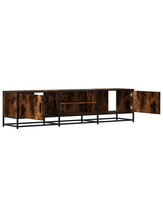 Tv skříňka kouřový dub 160 x 35 x 41 cm kompozitní dřevo a kov