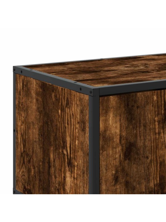 Tv skříňka kouřový dub 160 x 35 x 41 cm kompozitní dřevo a kov