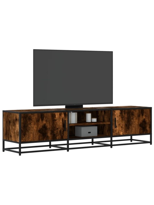 Tv skříňka kouřový dub 160 x 35 x 41 cm kompozitní dřevo a kov