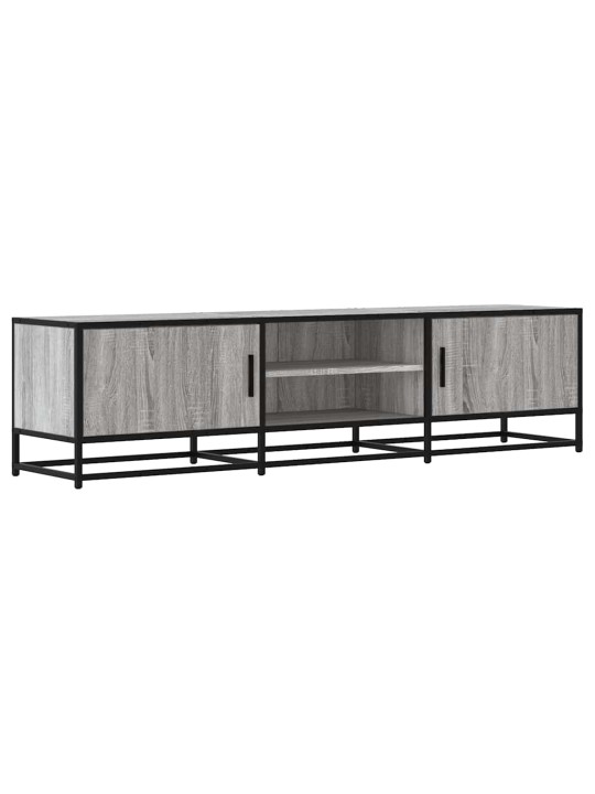 Tv skříňka šedá sonoma 160 x 35 x 41 cm kompozitní dřevo a kov