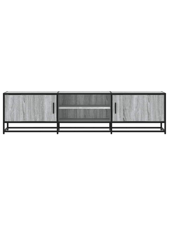 Tv skříňka šedá sonoma 160 x 35 x 41 cm kompozitní dřevo a kov