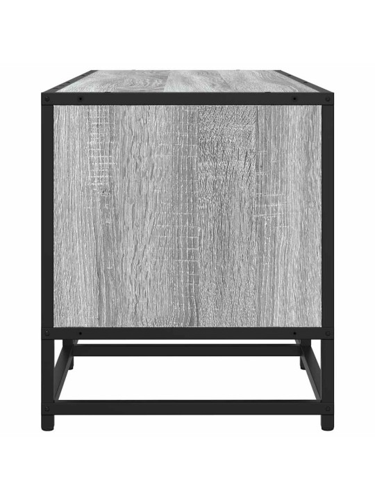 Tv skříňka šedá sonoma 160 x 35 x 41 cm kompozitní dřevo a kov