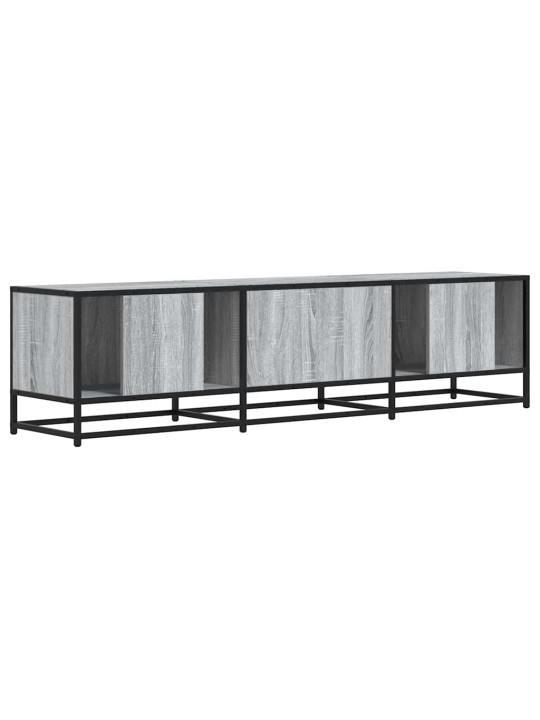 Tv skříňka šedá sonoma 160 x 35 x 41 cm kompozitní dřevo a kov