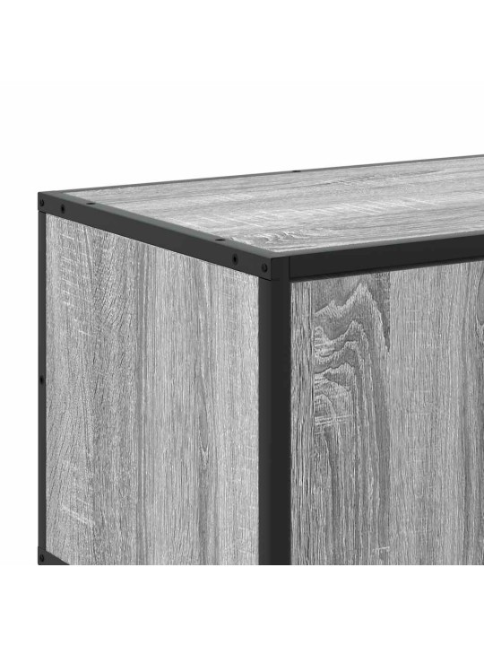 Tv skříňka šedá sonoma 160 x 35 x 41 cm kompozitní dřevo a kov