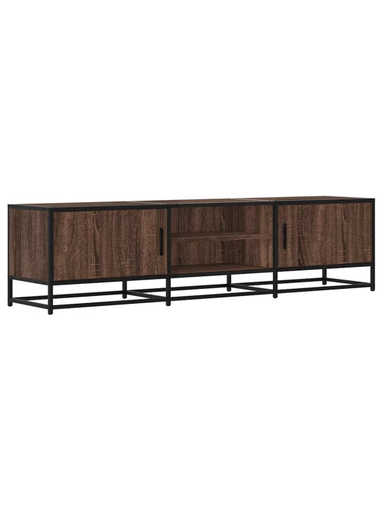 Tv skříňka hnědý dub 160 x 35 x 41 cm kompozitní dřevo a kov
