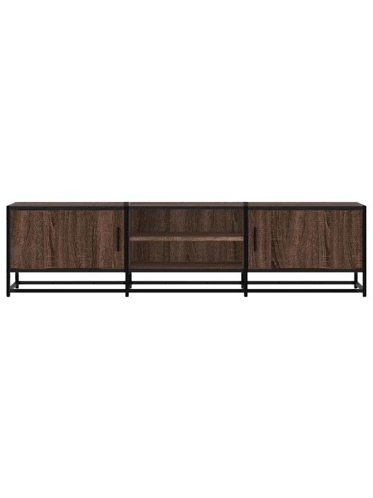 Tv skříňka hnědý dub 160 x 35 x 41 cm kompozitní dřevo a kov