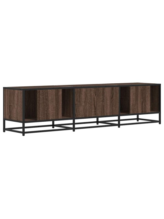 Tv skříňka hnědý dub 160 x 35 x 41 cm kompozitní dřevo a kov