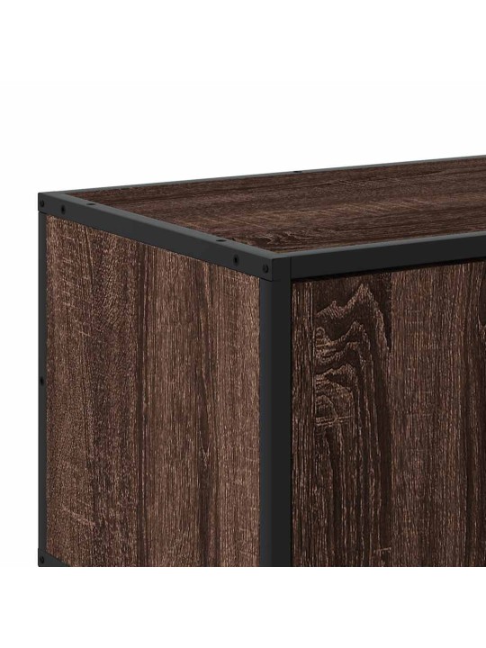 Tv skříňka hnědý dub 160 x 35 x 41 cm kompozitní dřevo a kov