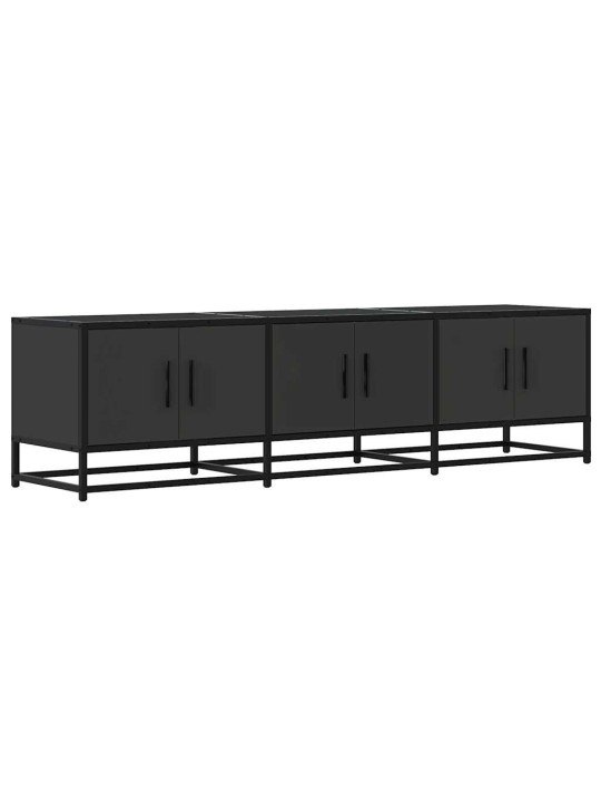 Tv skříňka černá 150 x 35 x 41 cm kompozitní dřevo a kov