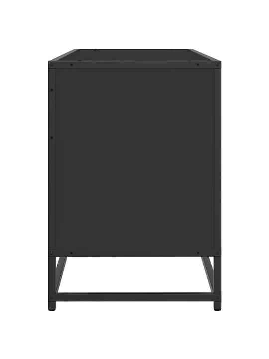 Tv skříňka černá 150 x 35 x 41 cm kompozitní dřevo a kov