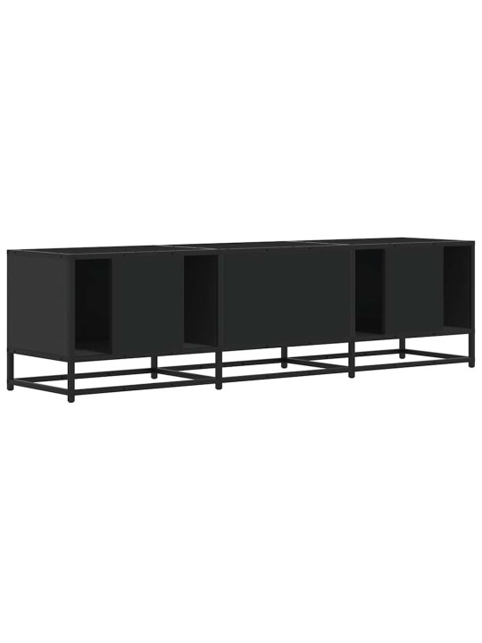 Tv skříňka černá 150 x 35 x 41 cm kompozitní dřevo a kov