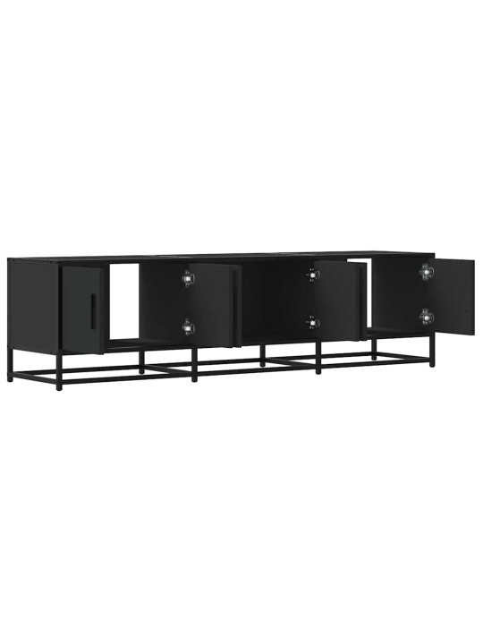 Tv skříňka černá 150 x 35 x 41 cm kompozitní dřevo a kov