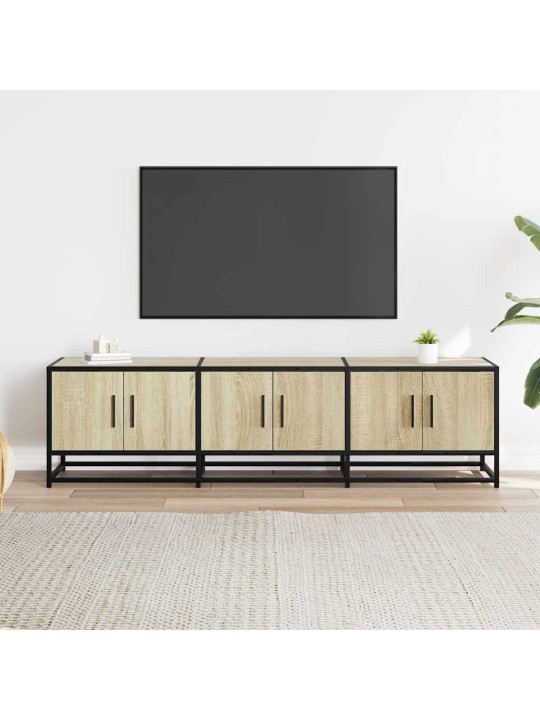 Tv skříňka dub sonoma 150 x 35 x 41 cm kompozitní dřevo a kov
