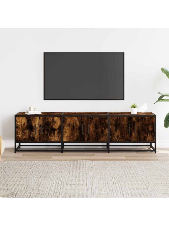Tv skříňka kouřový dub 150 x 35 x 41 cm kompozitní dřevo a kov