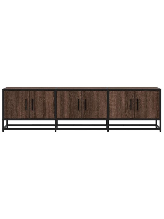 Tv skříňka hnědý dub 150 x 35 x 41 cm kompozitní dřevo a kov
