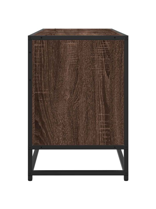 Tv skříňka hnědý dub 150 x 35 x 41 cm kompozitní dřevo a kov