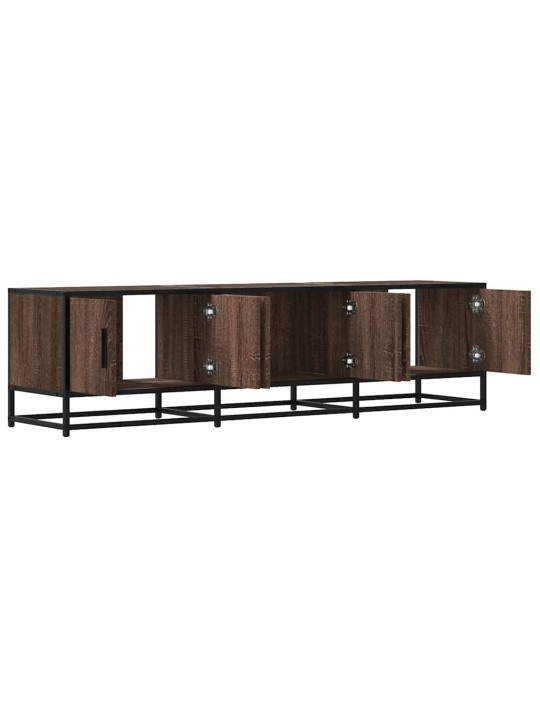 Tv skříňka hnědý dub 150 x 35 x 41 cm kompozitní dřevo a kov