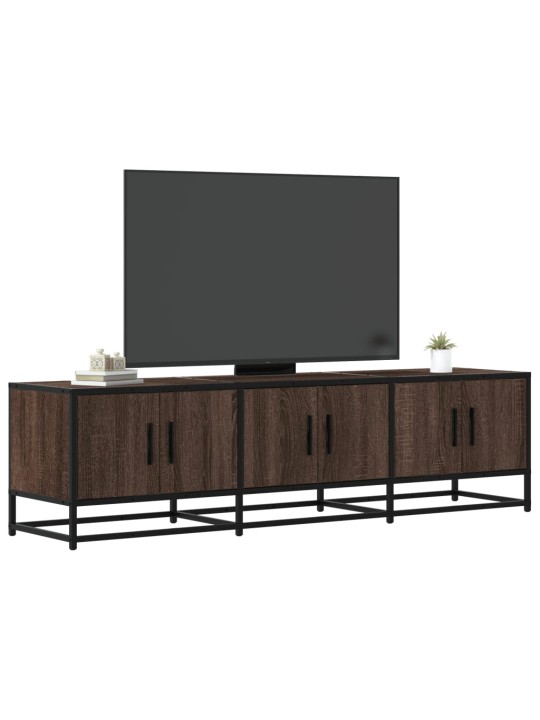 Tv skříňka hnědý dub 150 x 35 x 41 cm kompozitní dřevo a kov