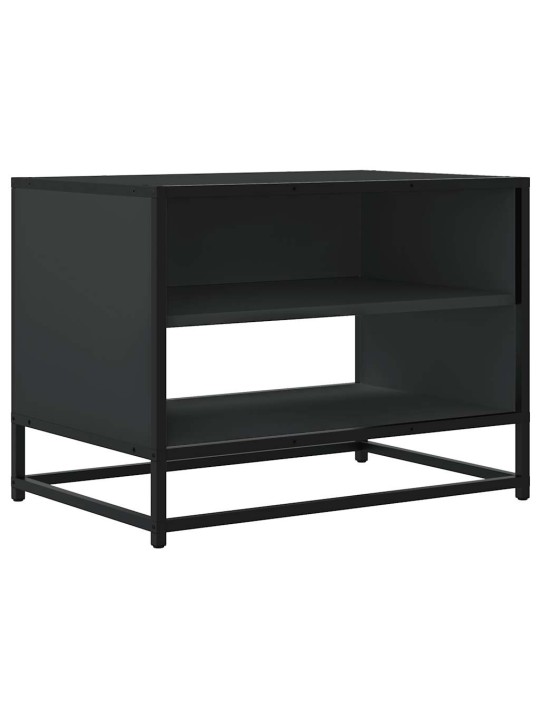 TV skříňka černá 61 x 40 x 46 cm kompozitní dřevo a kov
