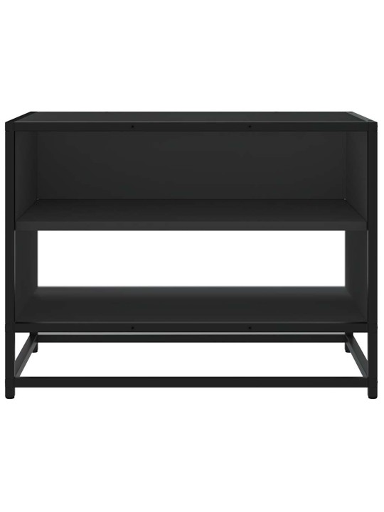 TV skříňka černá 61 x 40 x 46 cm kompozitní dřevo a kov