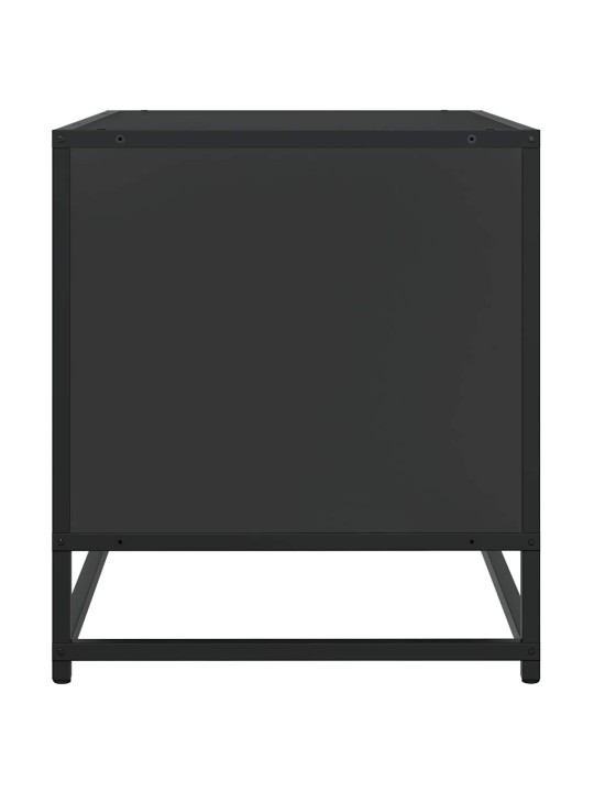 TV skříňka černá 61 x 40 x 46 cm kompozitní dřevo a kov
