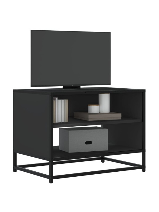 TV skříňka černá 61 x 40 x 46 cm kompozitní dřevo a kov