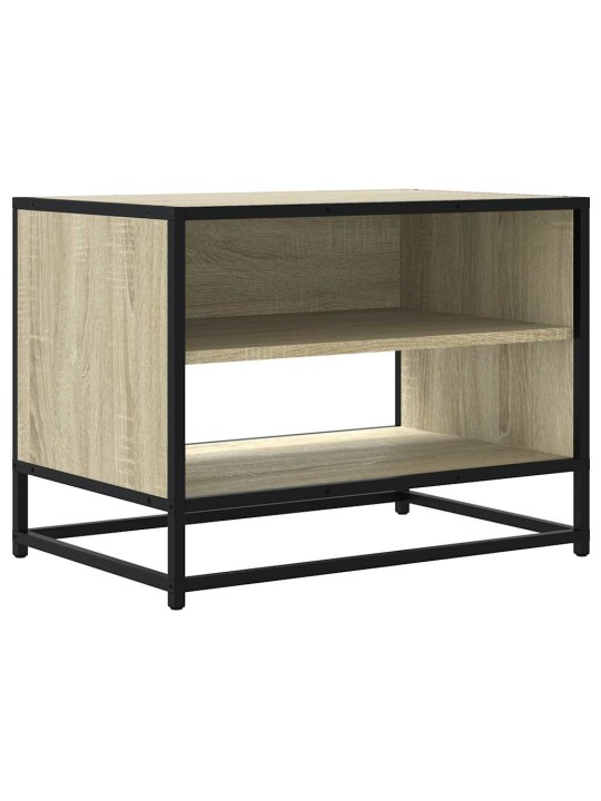 TV skříňka dub sonoma 61 x 40 x 46 cm kompozitní dřevo a kov