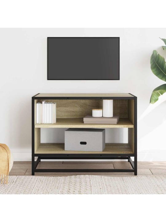 TV skříňka dub sonoma 61 x 40 x 46 cm kompozitní dřevo a kov