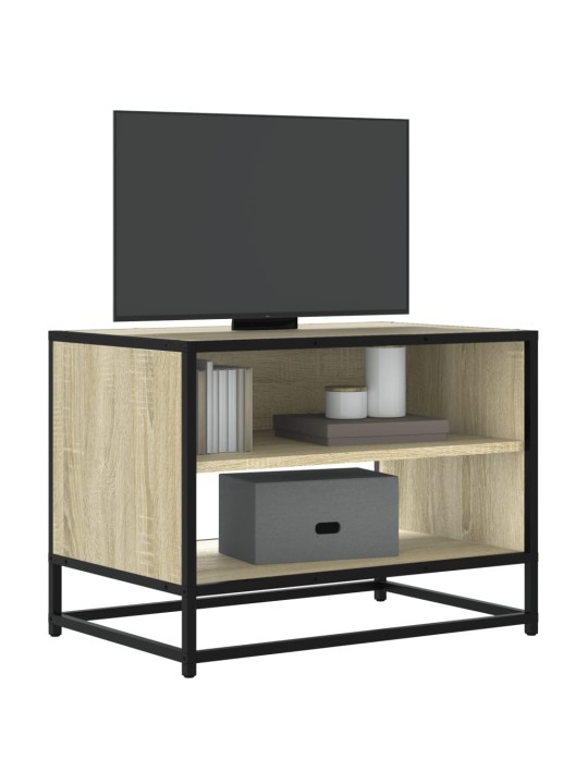 TV skříňka dub sonoma 61 x 40 x 46 cm kompozitní dřevo a kov