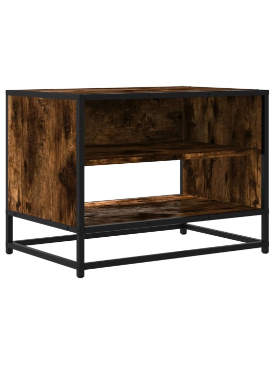 TV skříňka kouřový dub 61 x 40 x 46 cm kompozitní dřevo a kov