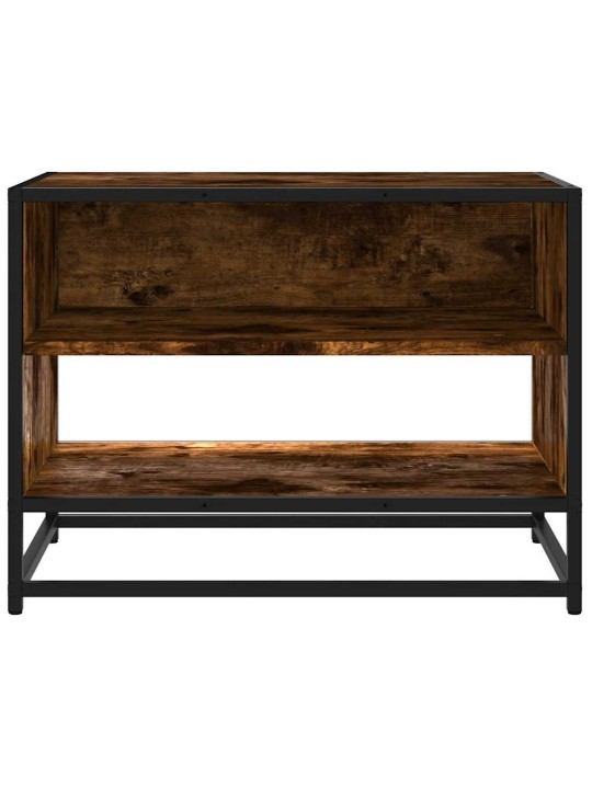 TV skříňka kouřový dub 61 x 40 x 46 cm kompozitní dřevo a kov