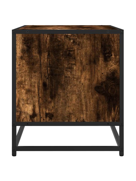 TV skříňka kouřový dub 61 x 40 x 46 cm kompozitní dřevo a kov