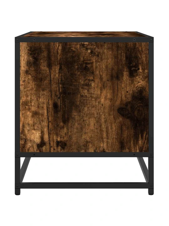 TV skříňka kouřový dub 61 x 40 x 46 cm kompozitní dřevo a kov