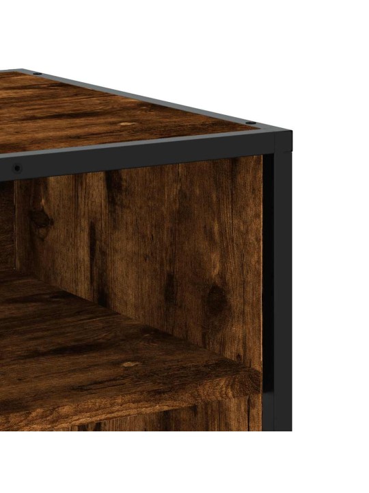 TV skříňka kouřový dub 61 x 40 x 46 cm kompozitní dřevo a kov
