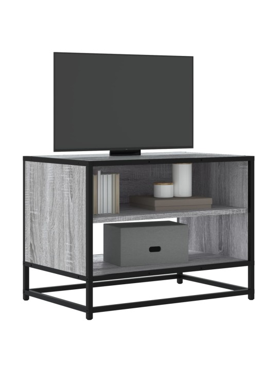 TV skříňka šedá sonoma 61 x 40 x 46 cm kompozitní dřevo a kov