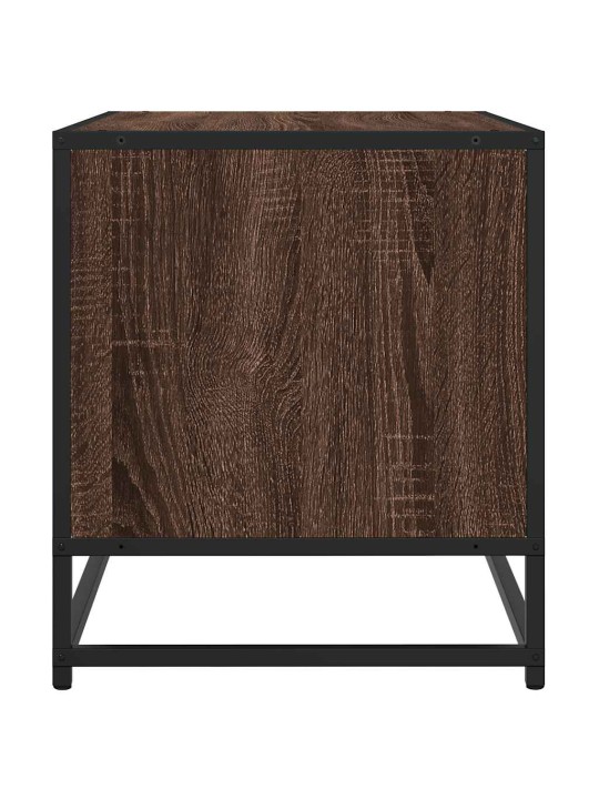TV skříňka hnědý dub 61 x 40 x 46 cm kompozitní dřevo a kov