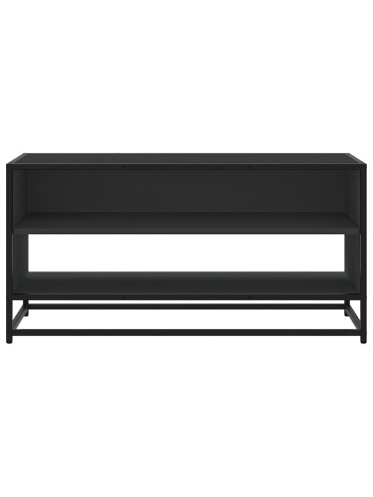TV skříňka černá 91 x 40 x 46 cm kompozitní dřevo a kov