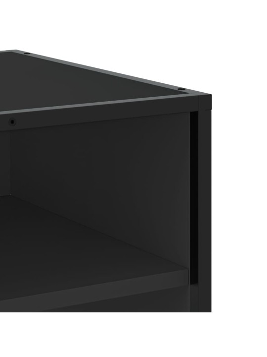 TV skříňka černá 91 x 40 x 46 cm kompozitní dřevo a kov