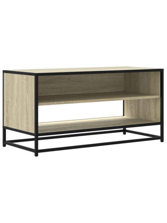 TV skříňka dub sonoma 91 x 40 x 46 cm kompozitní dřevo a kov